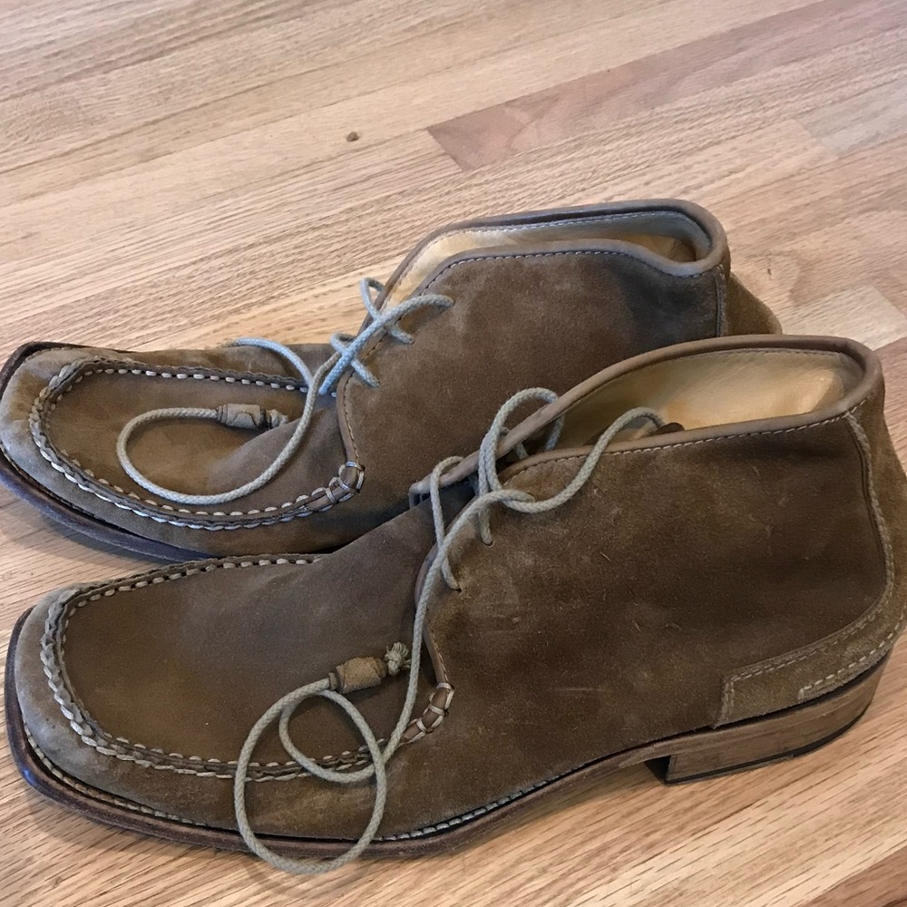 Stefano branchini tan Suede dress boots